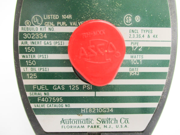 ASCO HT8210G34 125-150PSI 110/120V NSNP