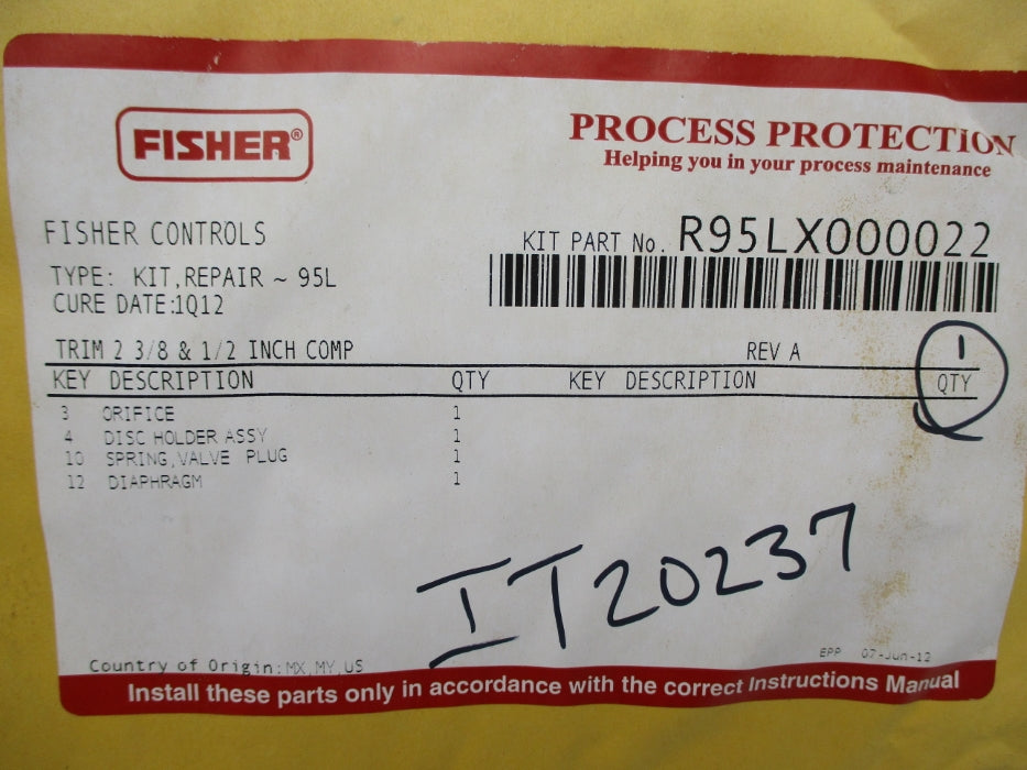 FISHER CONTROLS R95LX000022 NSFS