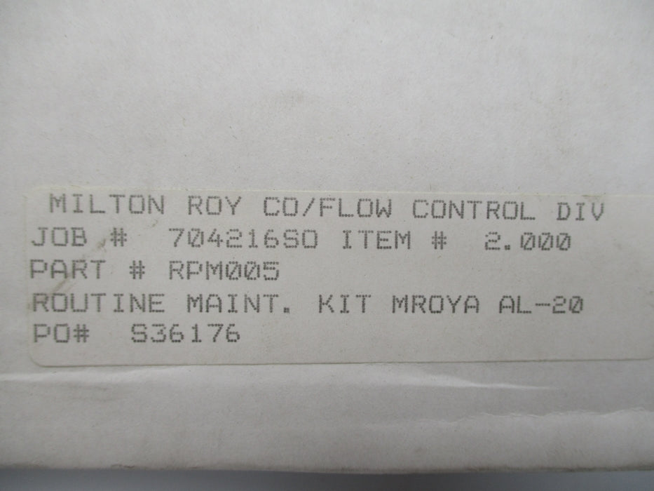MILTON ROY RPM005 NSMP