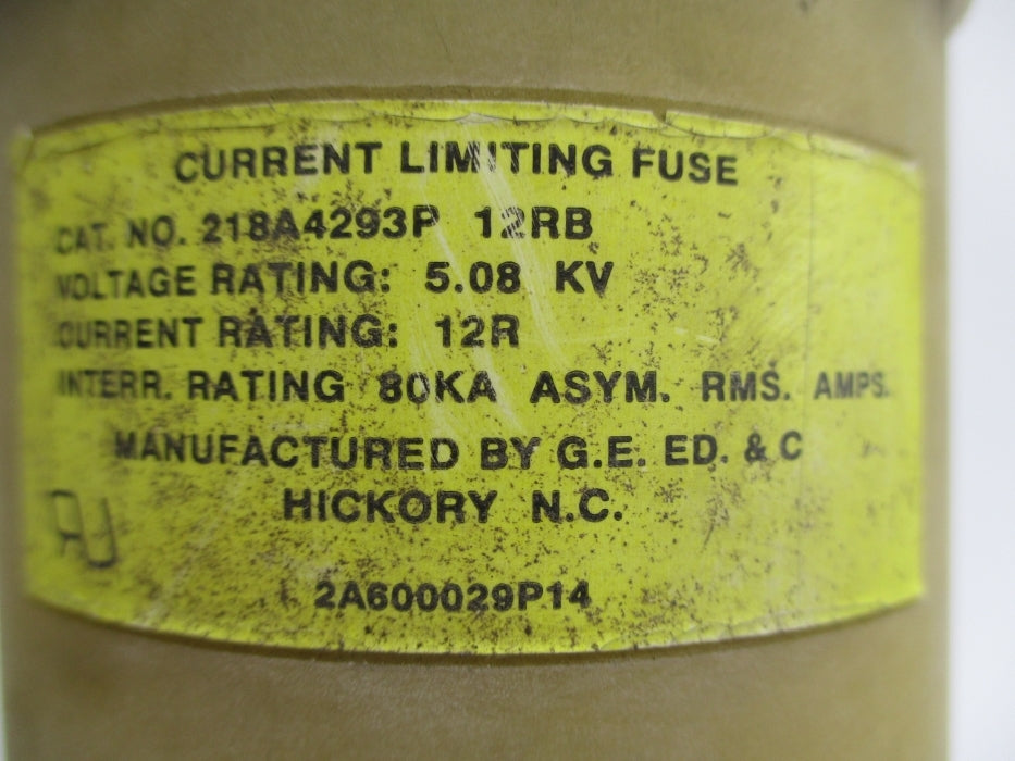 GENERAL ELECTRIC 218A4293P12RB 5.08KV 80KA UNMP