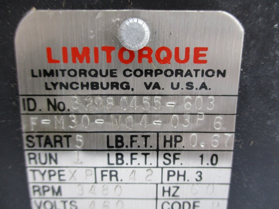 LIMITORQUE 32980455-603 F-M30-W04-03P6 UNMP