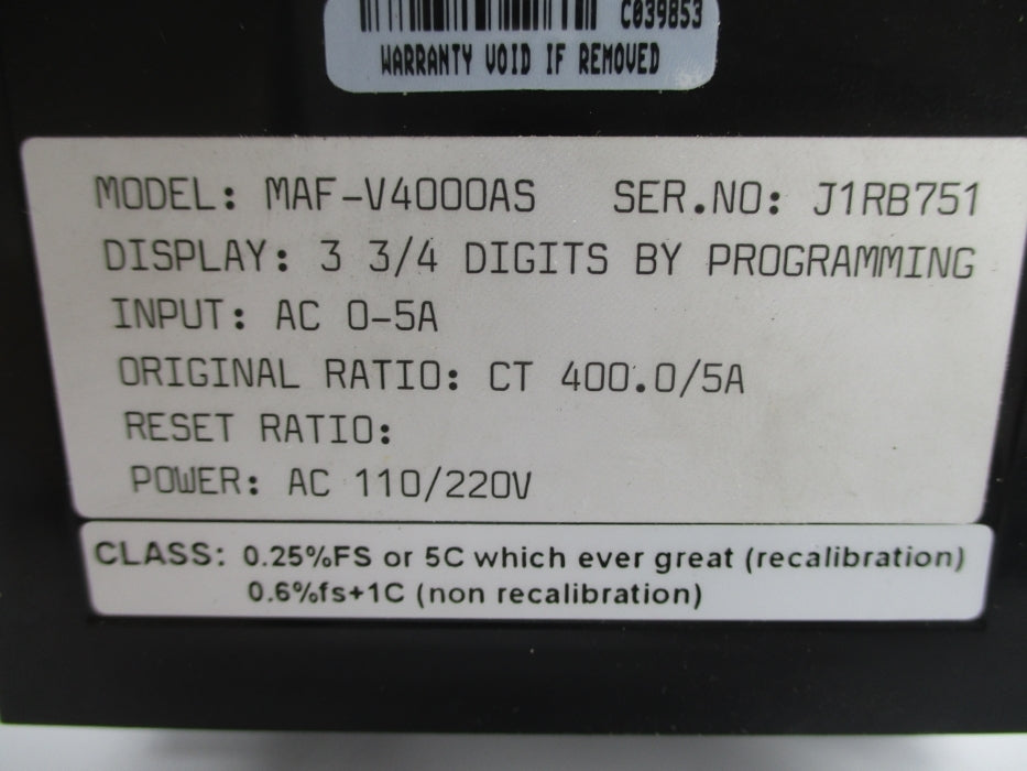 EXTECH INSTRUMENTS MAF-V4000AS NSNP