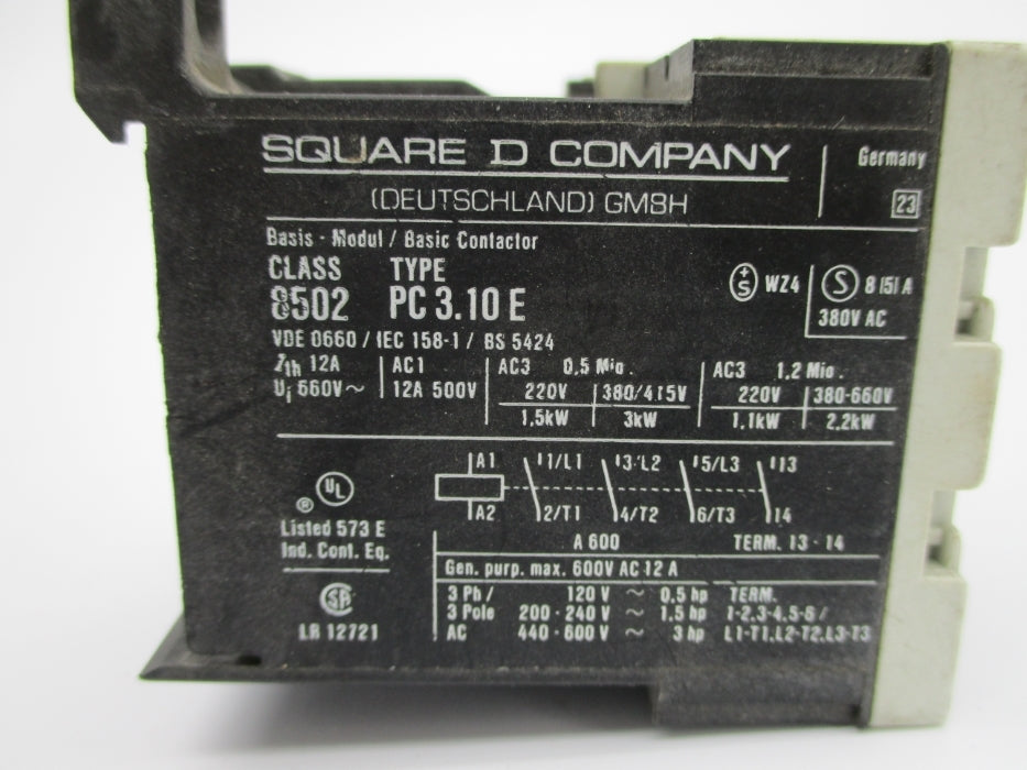 SQUARE D 8502PC3.10E SER. B 110/120V UNMP