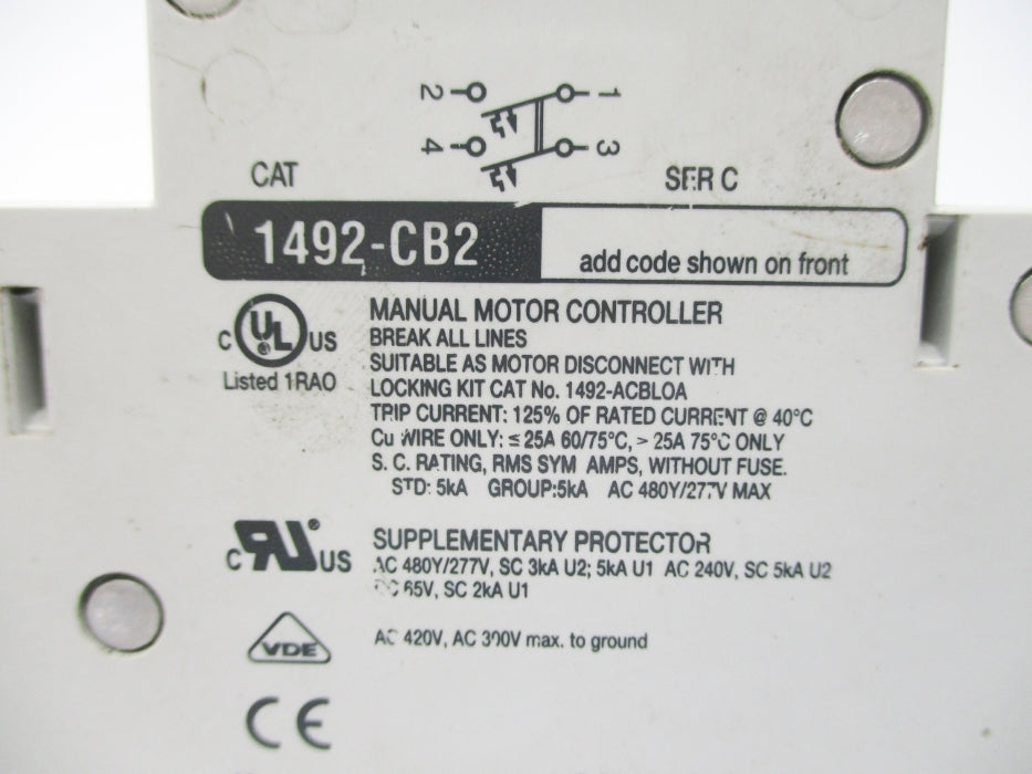 ALLEN BRADLEY 1492-CB2G050 SER. C 277V 5A NSNP