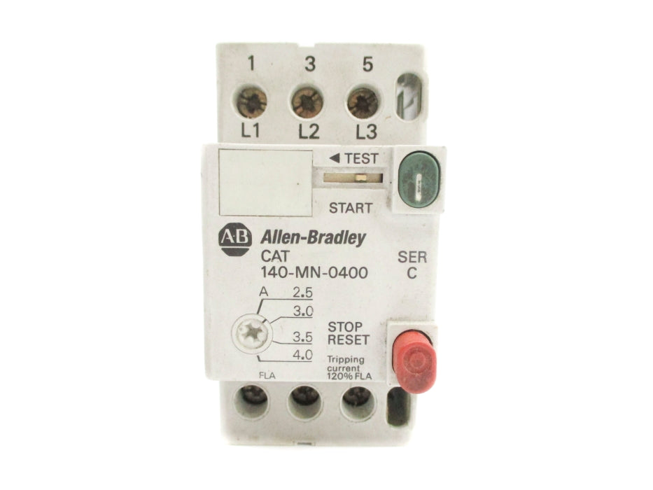 ALLEN BRADLEY 140-MN-0400 SER. C 2.5-4.0A 600V UNMP