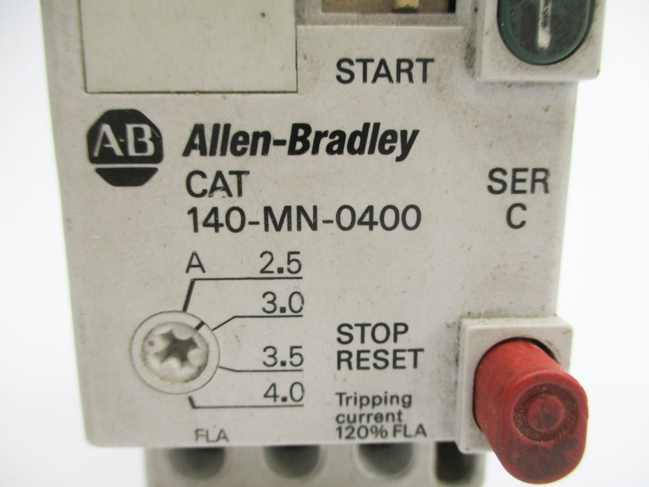 ALLEN BRADLEY 140-MN-0400 SER. C 2.5-4.0A 600V UNMP