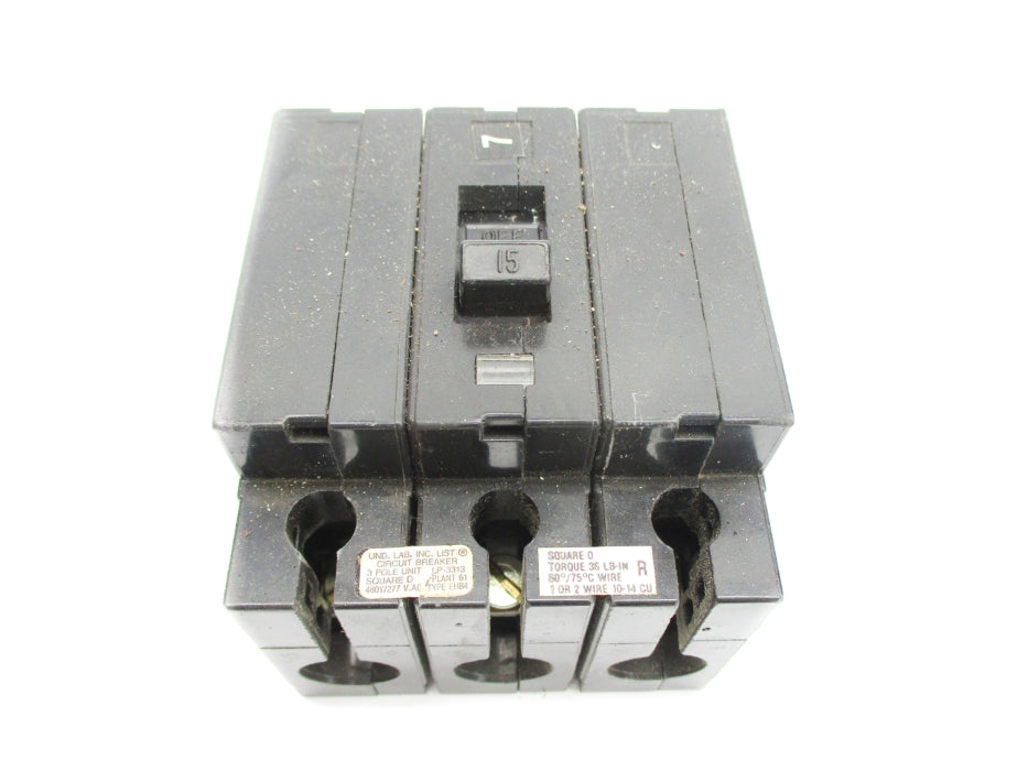 SQUARE D EHB34015 15A 277VAC UNMP