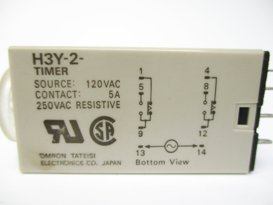 OMRON H3Y-2 .0-1.0S 5A 120VAC UNMP