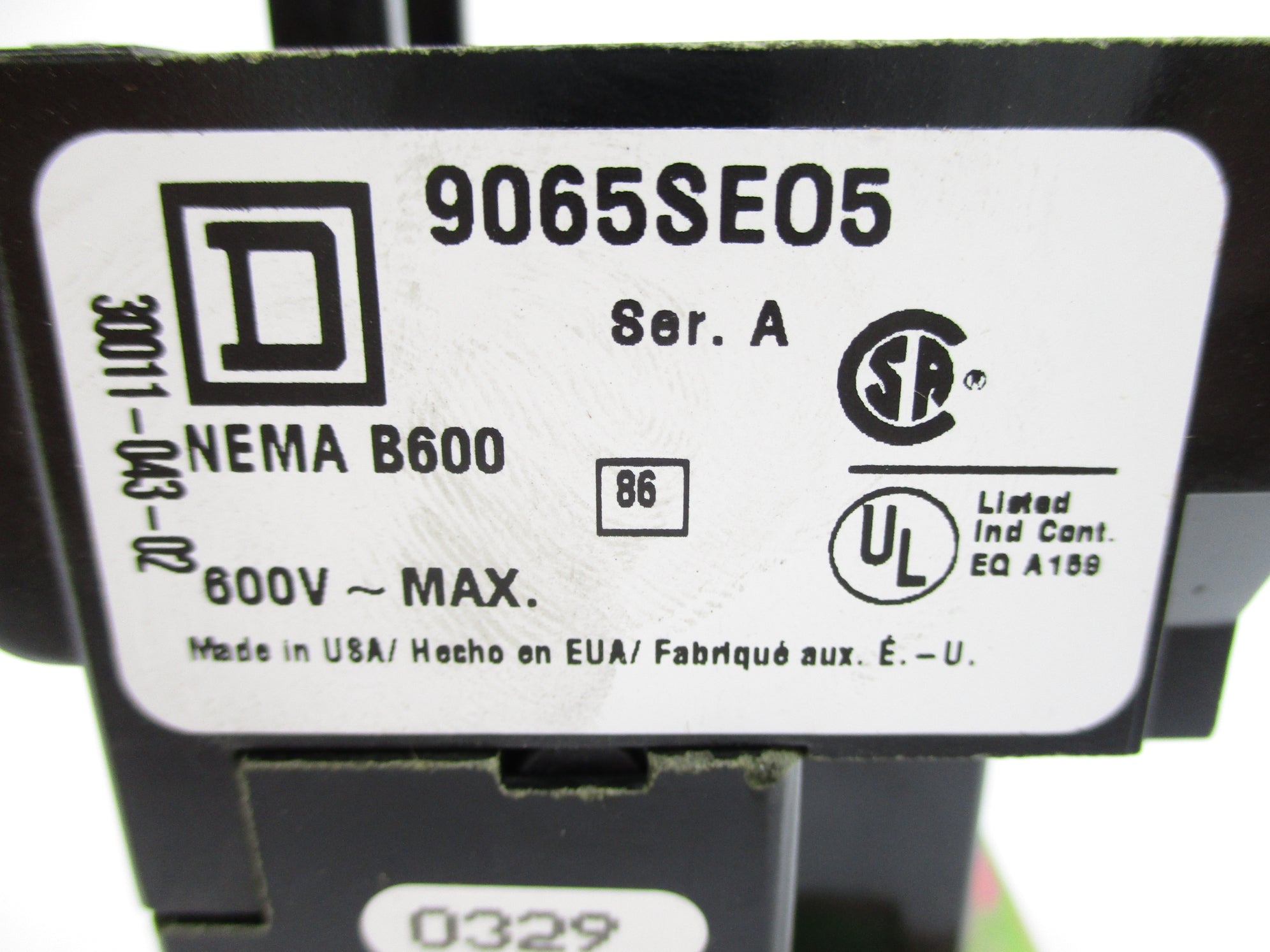 SQUARE D 9065SEO5 SER. A 600V NSNP