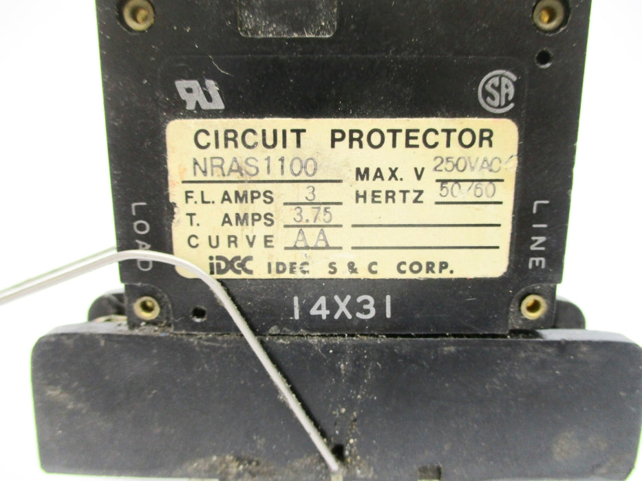 IDEC NRAS1100-3A-AA 3A 250VAC UNMP