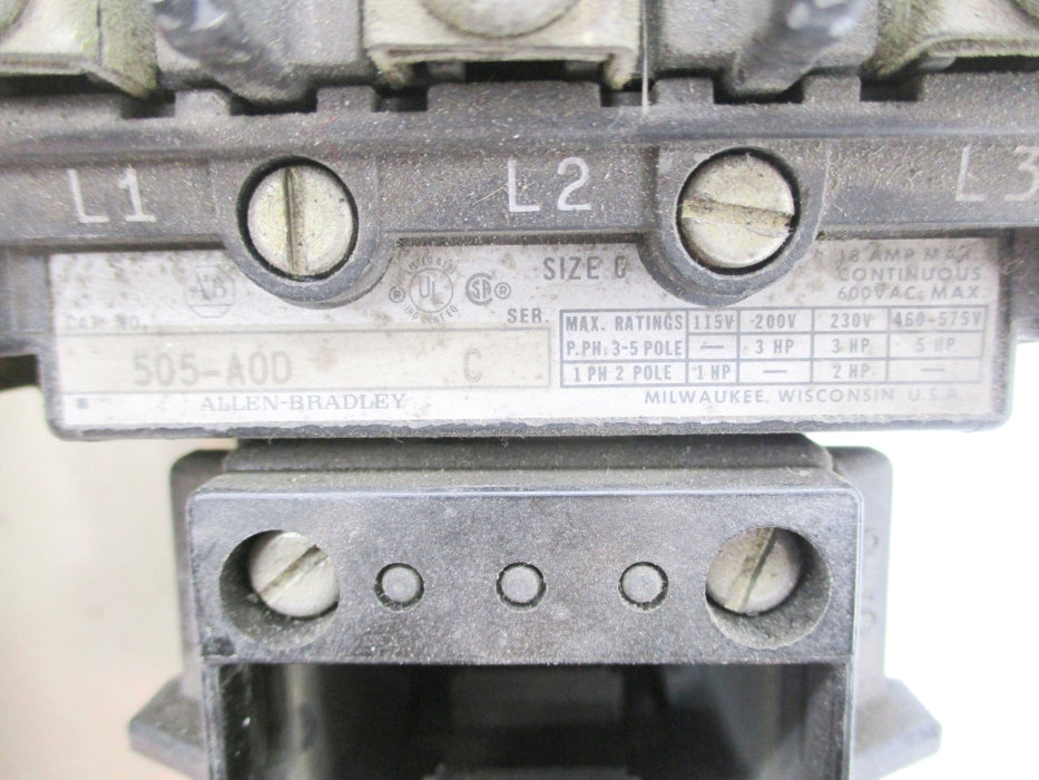 INDUSTRIAL SPARE PART 505-AOD SER. C (AS PICTURED) UNMP