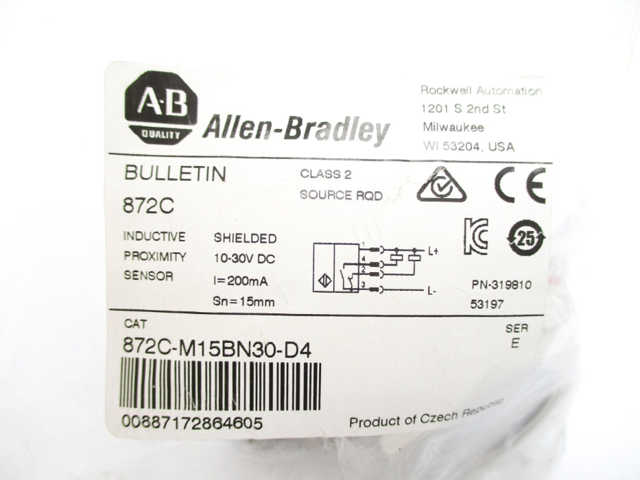 ALLEN BRADLEY 872C-M15BN30-D4 SER. E NSMP
