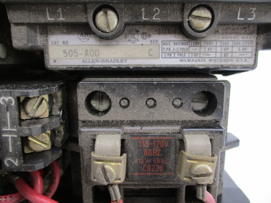 ALLEN BRADLEY 505-AOD SER. C (AS PICTURED1) UNMP