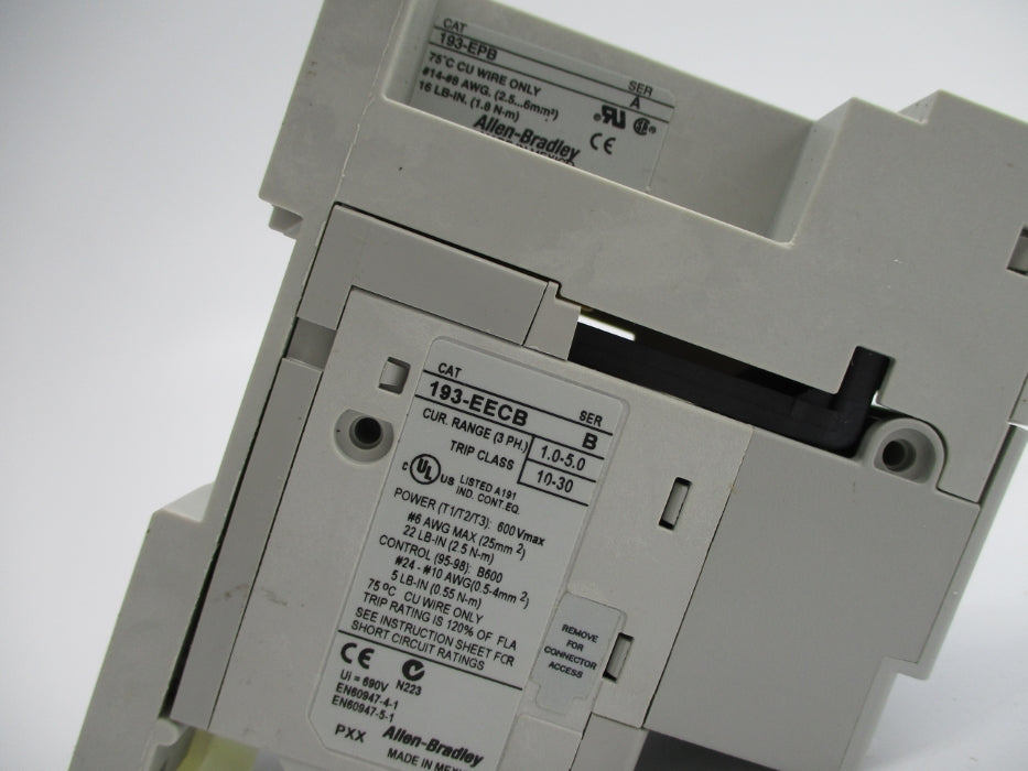 ALLEN BRADLEY 193-EECB SER. B 1.0-5.0A (AS PICTURED) NSNP