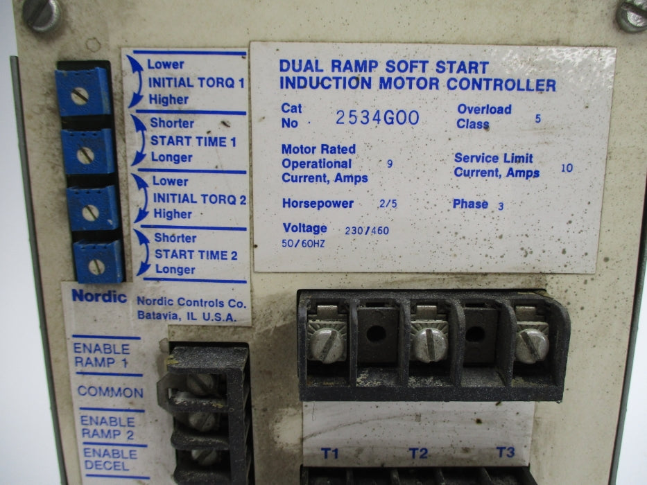 NORDIC CONTROLS 2534G00 230V/460V 9A UNMP