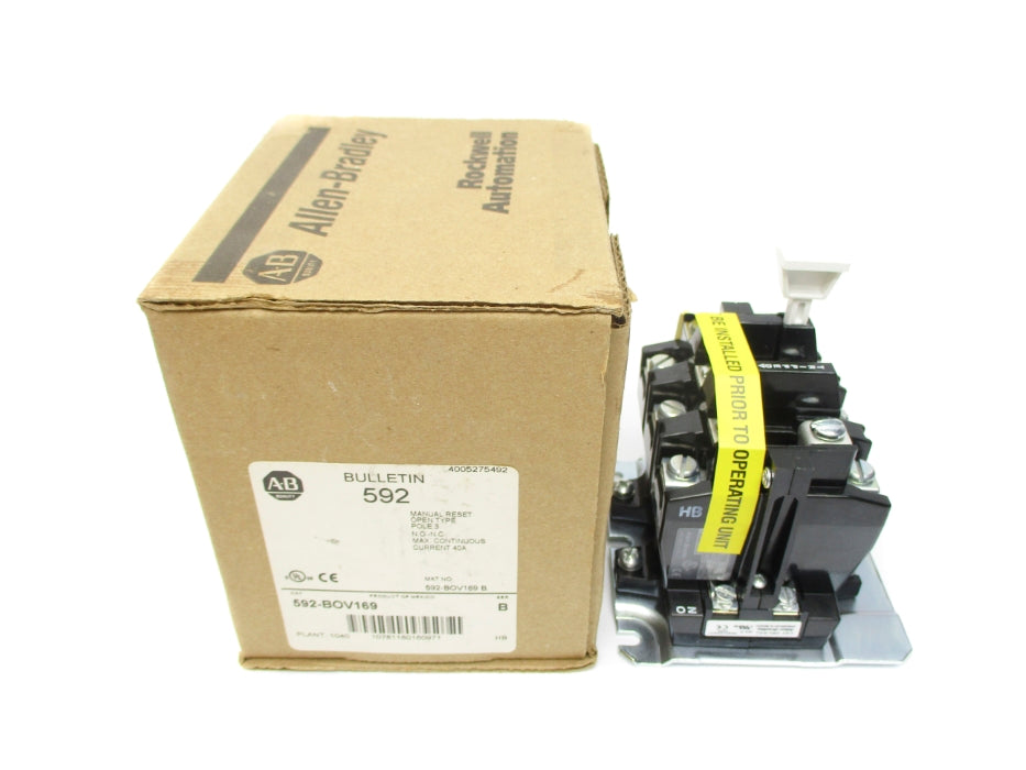 INDUSTRIAL SPARE PART 592-BOV169 SER. B 600VAC 40A (BR/WH) NSMP