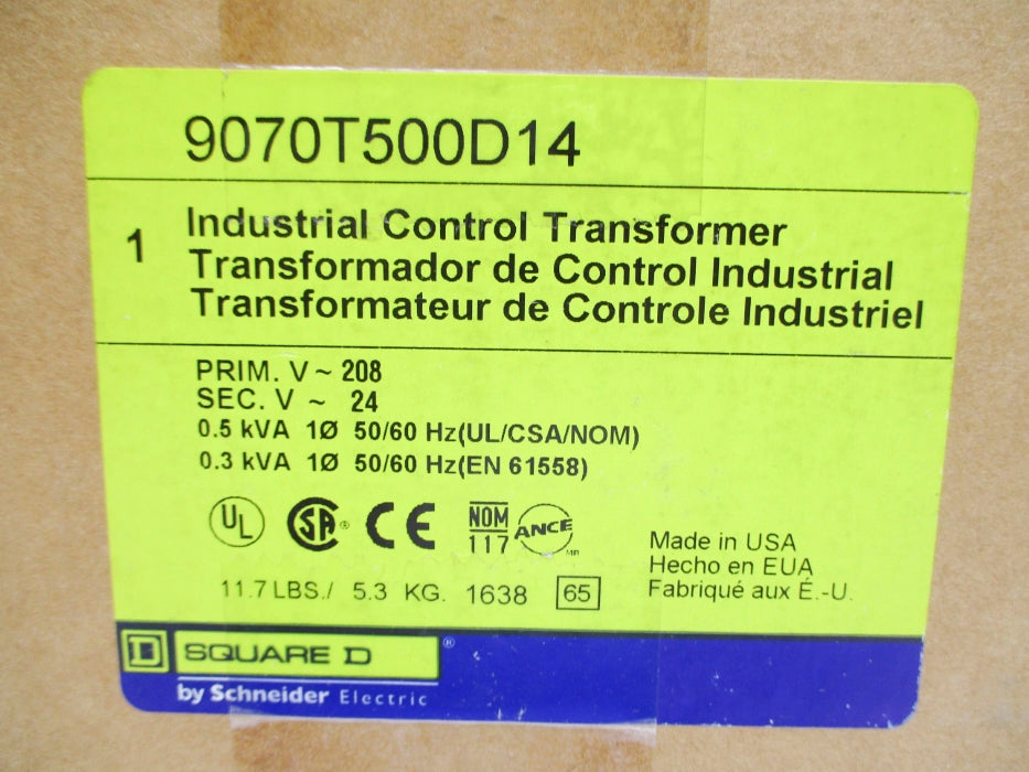 SQUARE D 9070T500D14 0.5KVA NSMP