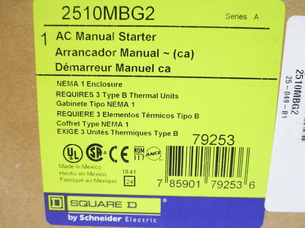 SQUARE D 2510MBG2 SER. A  600V NSMP