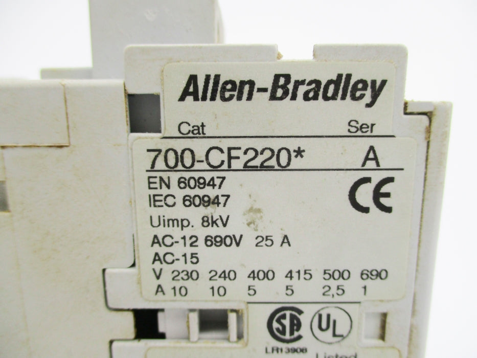 ALLEN BRADLEY 700-CF220D SER. A 110/120V (AS PICTURED1) NSNP