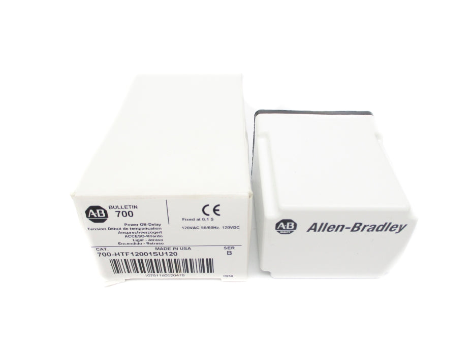 ALLEN BRADLEY 700-HTF12001SU120 SER. B 120VAC 10A 0.1S (WH) NSMP