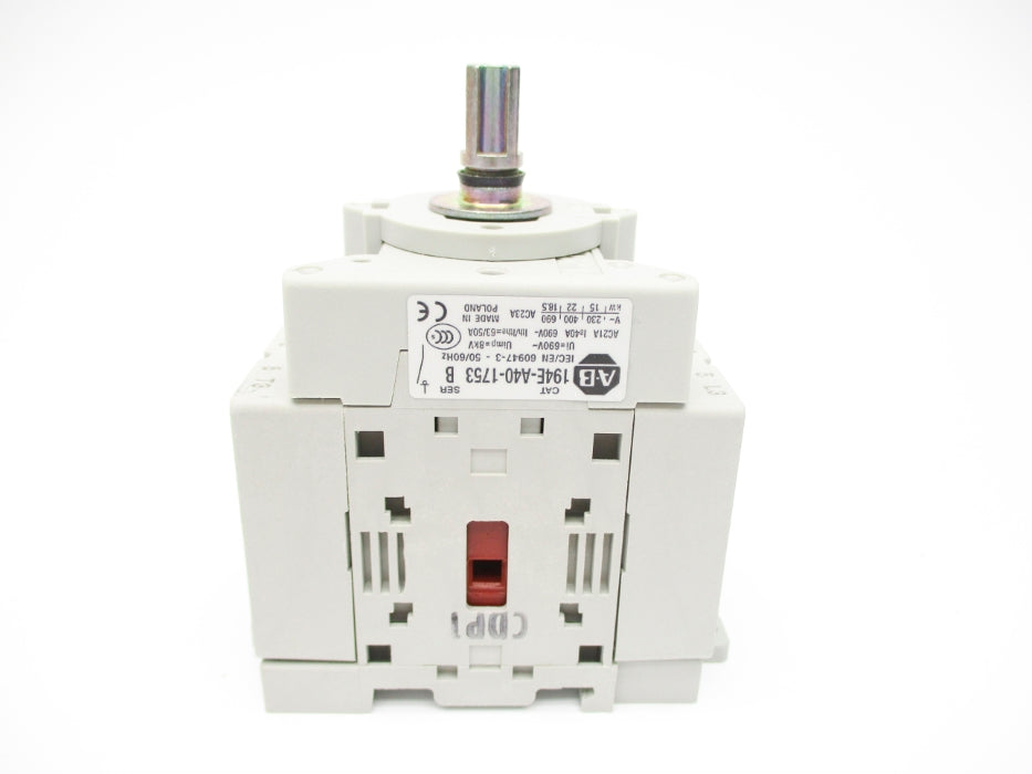 ALLEN BRADLEY 194E-A40-1753 SER. B (BR/WH) NSMP