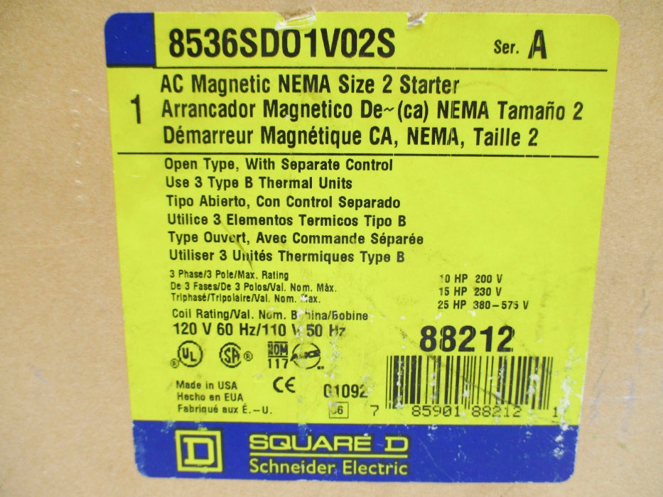 SQUARE D 8536SD01V02S SER. A NSMP