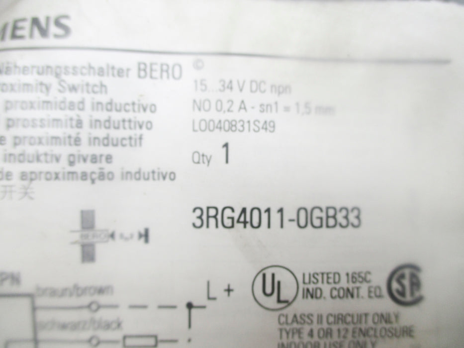 SIEMENS 3RG4011-0GB33 NSMP