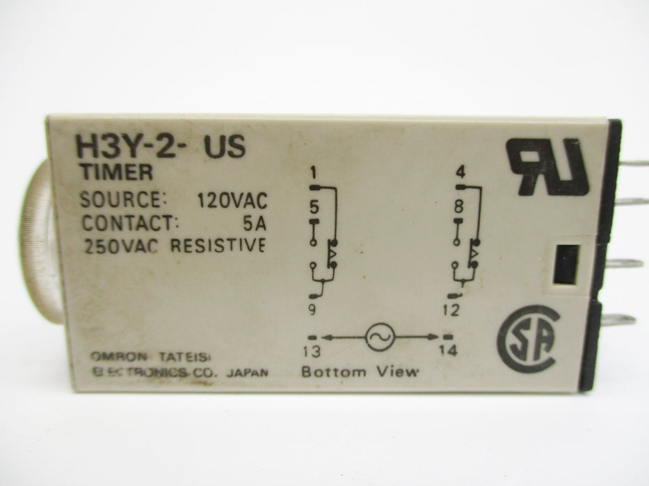 OMRON H3Y-2-US 120VAC 5A .0-1.0S UNMP
