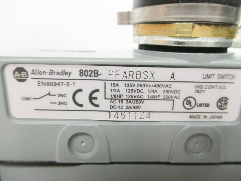 INDUSTRIAL SPARE PART 802B-PFARBSX SER. A NSNP
