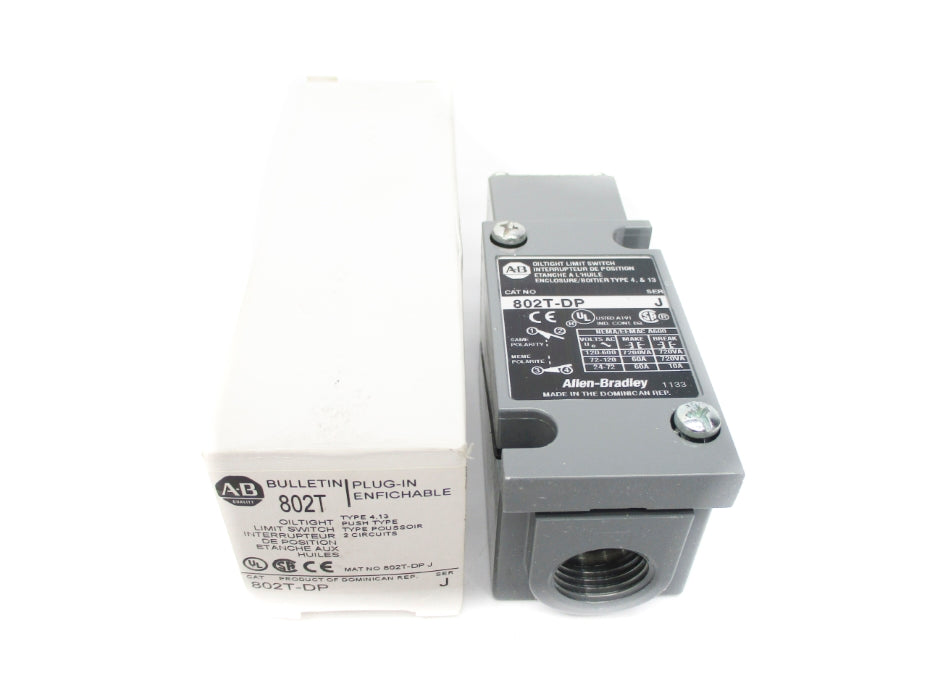 ALLEN BRADLEY 802T-DP SER. J 120-600VAC 60A (WH) NSMP