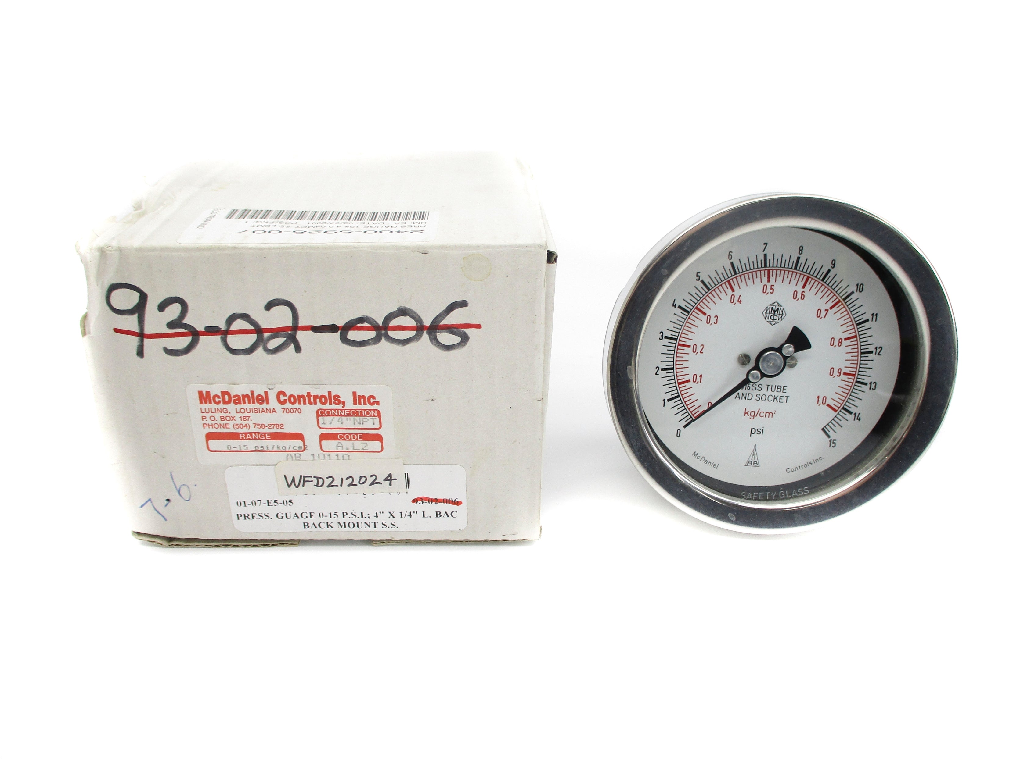 MCDANIEL CONTROLS AB10110 0-15PSIG NSMP