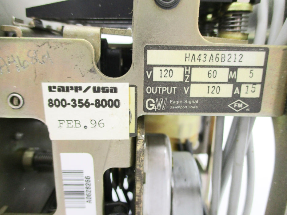 EAGLE SIGNAL HA43A6B212 120V 5M  UNMP