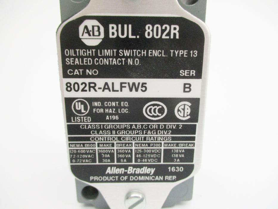 ALLEN BRADLEY 802R-ALFW5 SER. B NSNP