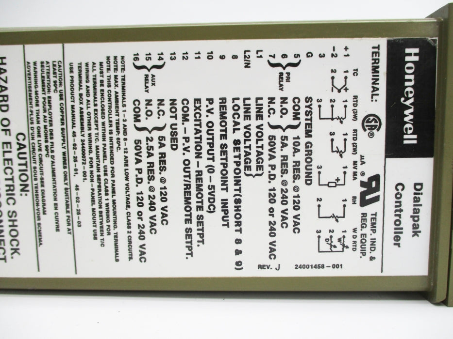 HONEYWELL 24001458-001 0-800F UNMP
