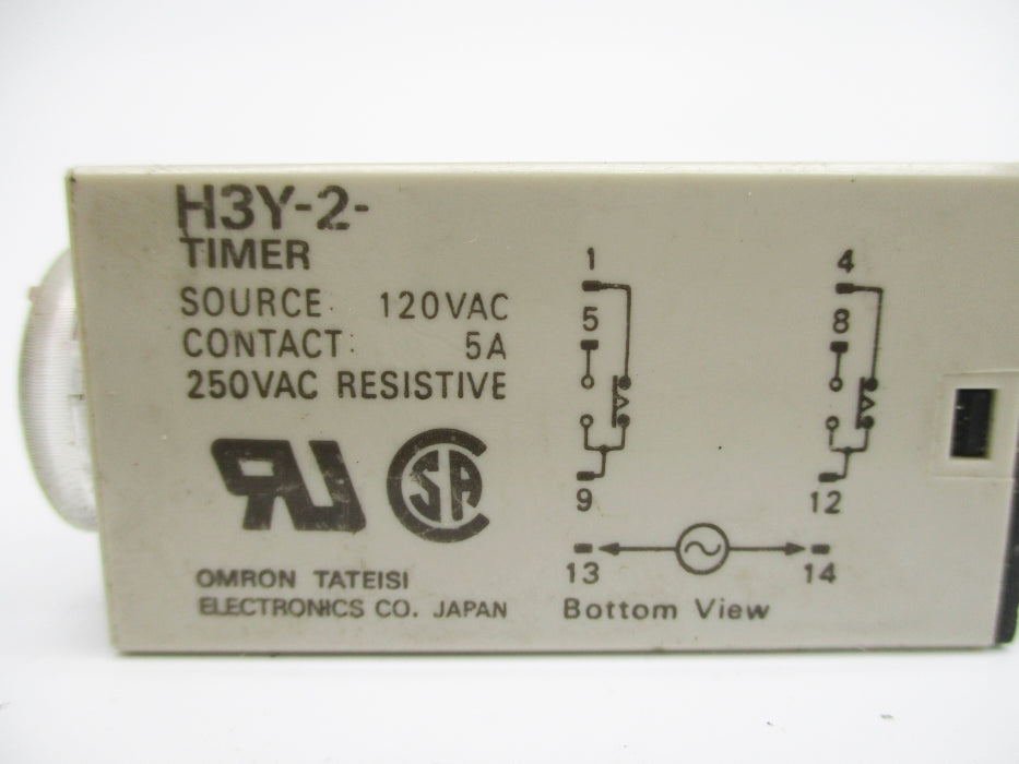 OMRON H3Y-2 120VAC 5A 0-30S UNMP