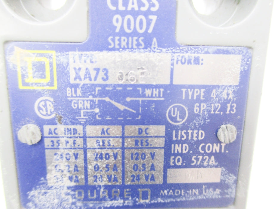 SQUARE D 9007XA7306E SER. A UNMP