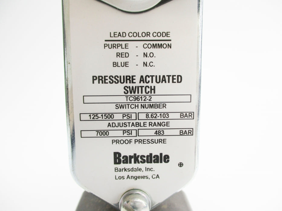 BARKSDALE TC9612-2 125-1500PSI NSNP