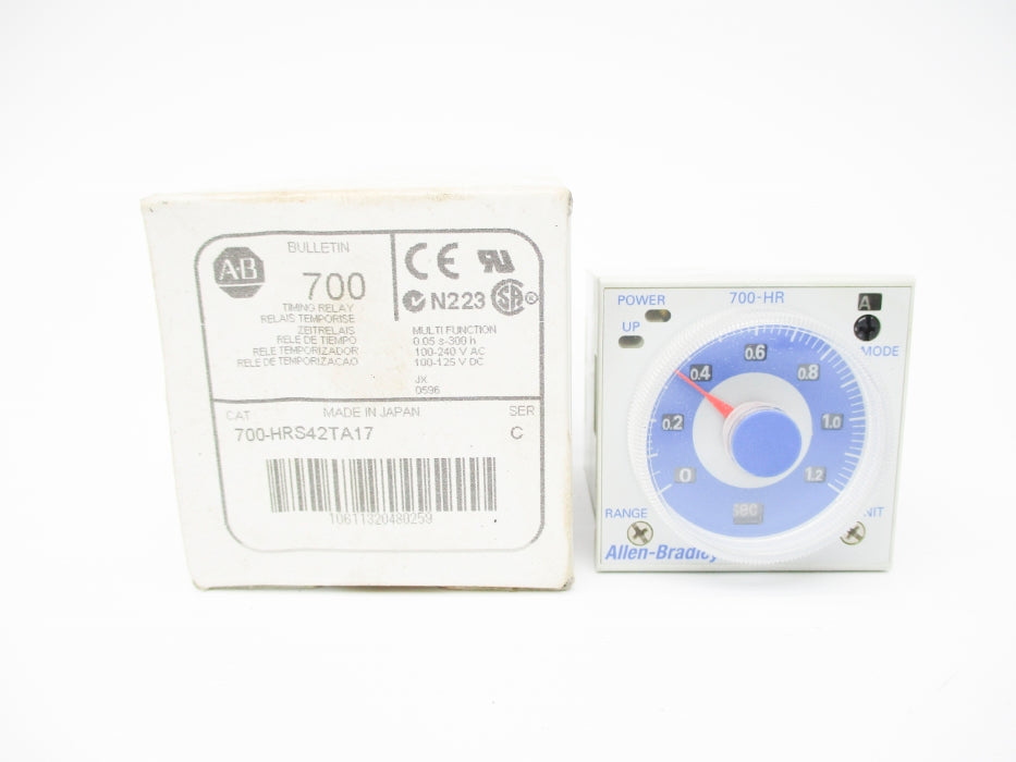 ALLEN BRADLEY 700-HRS42TA17 SER. C 0.05S-300H 100-240VAC 5A (WH) NSMP