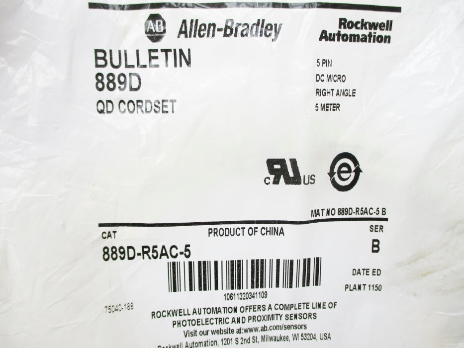 ALLEN BRADLEY 889D-R5AC-5 SER. B NSMP