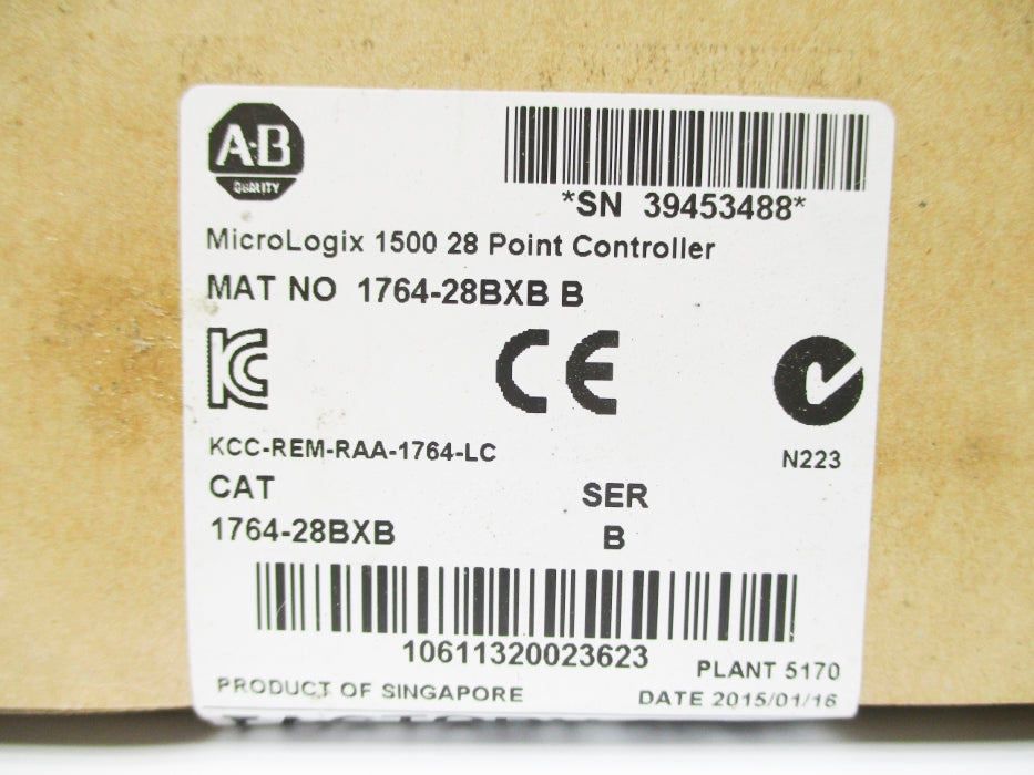 ALLEN BRADLEY 1764-28BXB SER. B DATE: 2015 NSFS