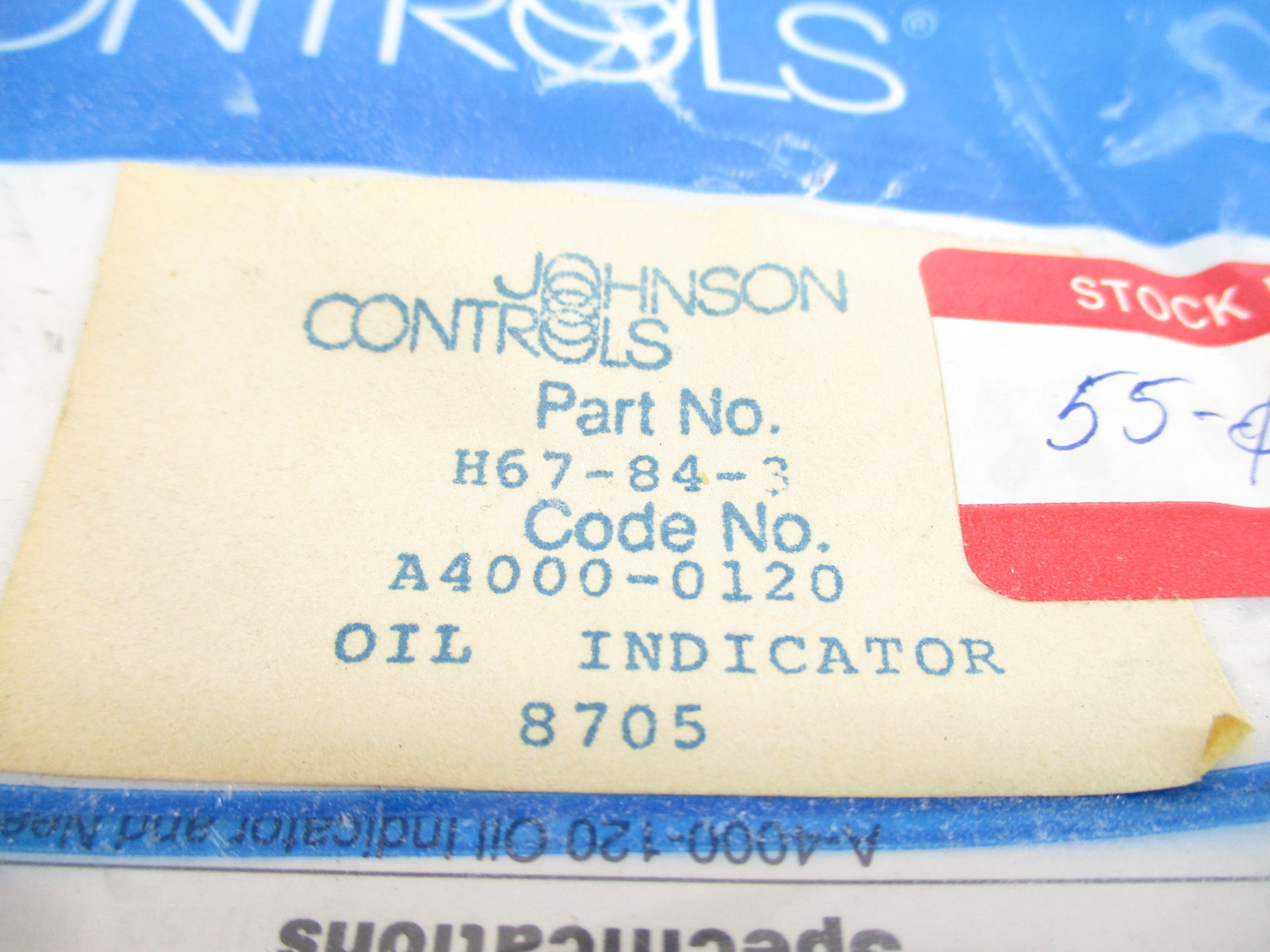 JOHNSON CONTROLS A4000-0120  H67-84-3 NSMP