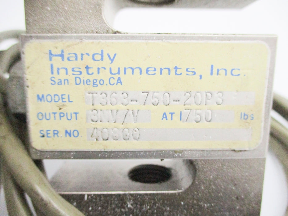 HARDY INSTRUMENTS T363-750-20P3 UNMP