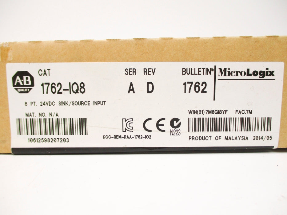 ALLEN BRADLEY 1762-IQ8 SER. A DATE: 2014 NSFS