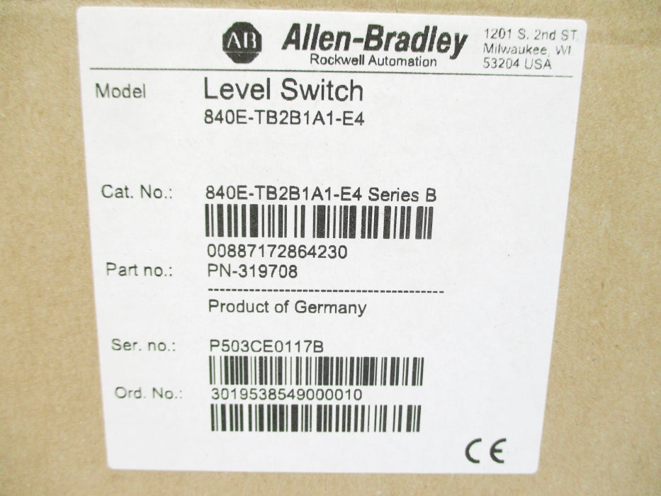 ALLEN BRADLEY 840E-TB2B1A1-E4 SER. B (BR/WH) NSMP