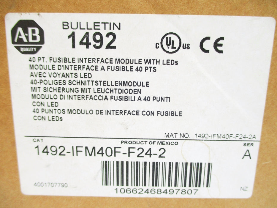 ALLEN BRADLEY 1492-IFM40F-F24-2 SER. A (BR/WH) NSMP