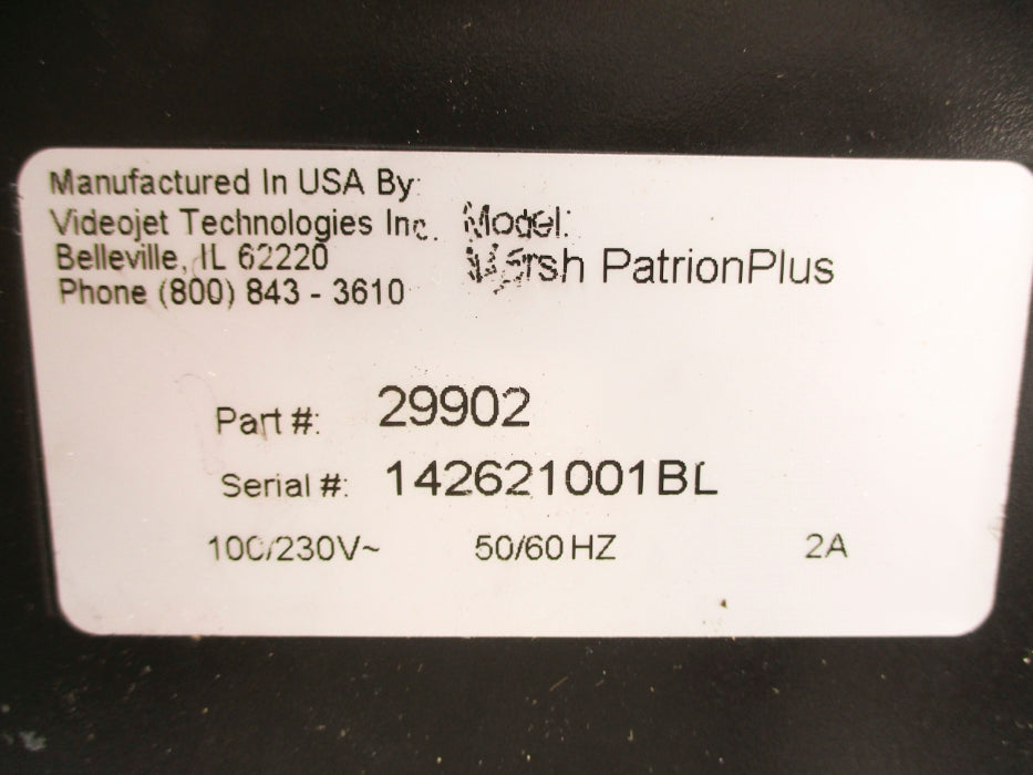 VIDEOJET TECHNOLOGIES 29902 UNMP