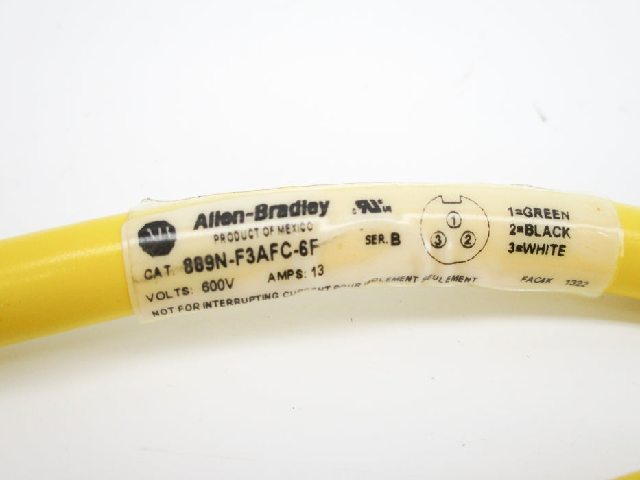 ALLEN BRADLEY 889N-F3AFC-6F SER. B 600V 13A NSNP