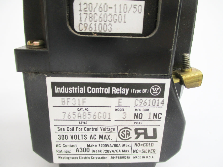 WESTINGHOUSE BF31F 765A856G01 110/120V 60A NSNP