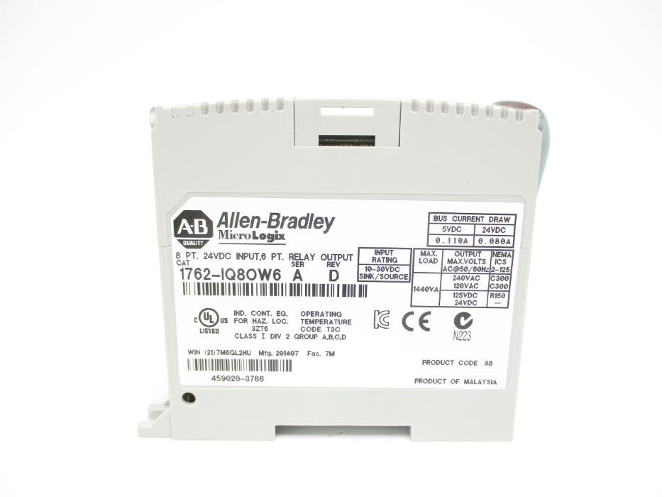 ALLEN BRADLEY 1762-IQ8OW6 SER. A NSMP