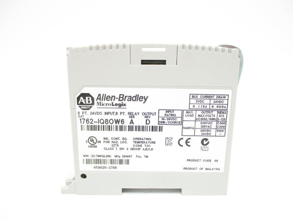 ALLEN BRADLEY 1762-IQ8OW6 SER. A NSMP